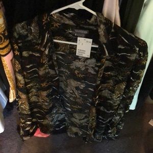 Relaxed Fit Tiger Buttondown